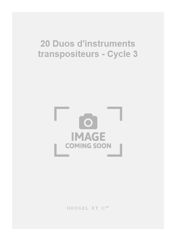 20 Duos D'instruments Transpositeurs Fin D'etude